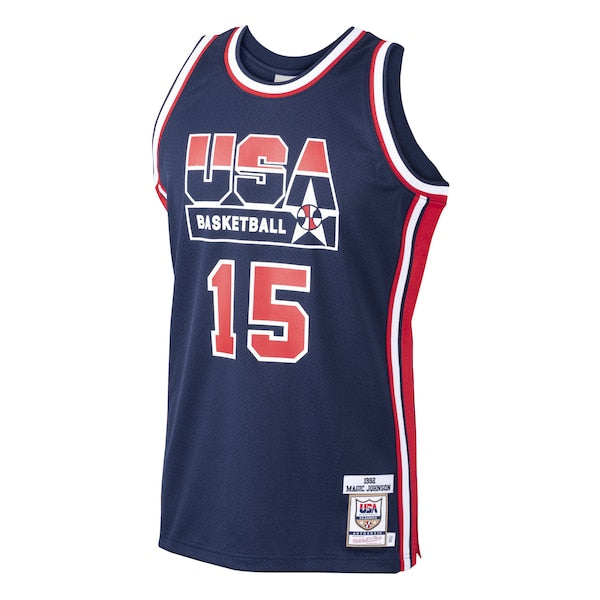 Magic Johnson USA Basketball 1992 Dream Team Authentic Jersey - Navy