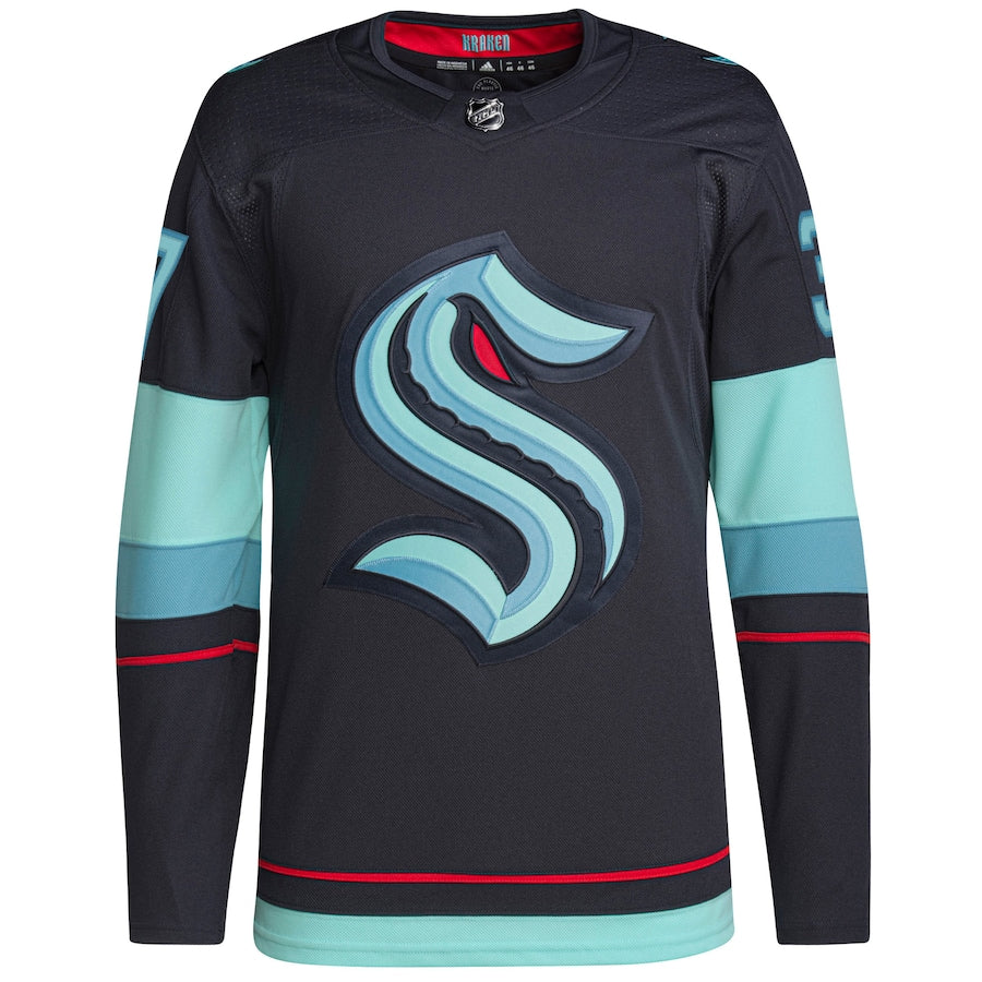 Yanni Gourde Seattle Kraken adidas Home Authentic Pro Primegreen Player - Jersey - Deep Sea Blue