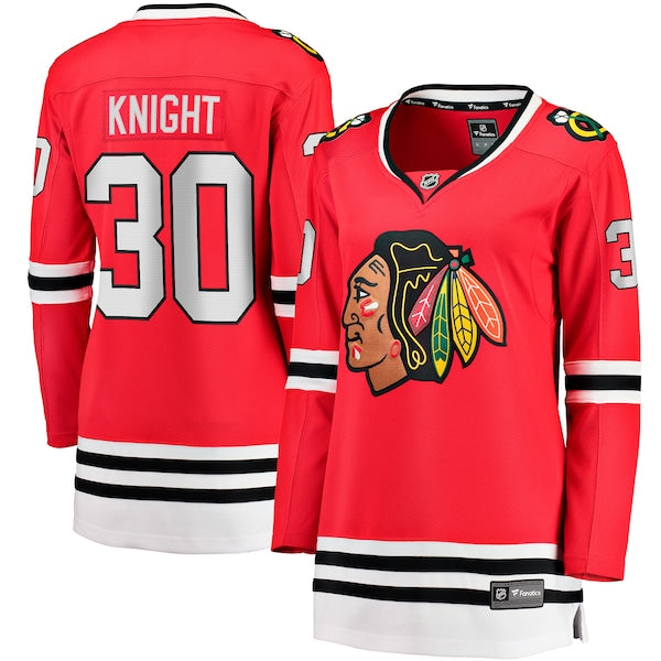 Spencer Knight Chicago Blackhawks  Women's Home Breakaway Player Jersey - Red