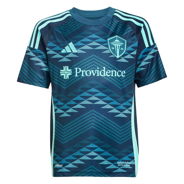 Seattle Sounders FC adidas Youth 2025 The Salish Sea Kit Replica Custom Jersey - Blue
