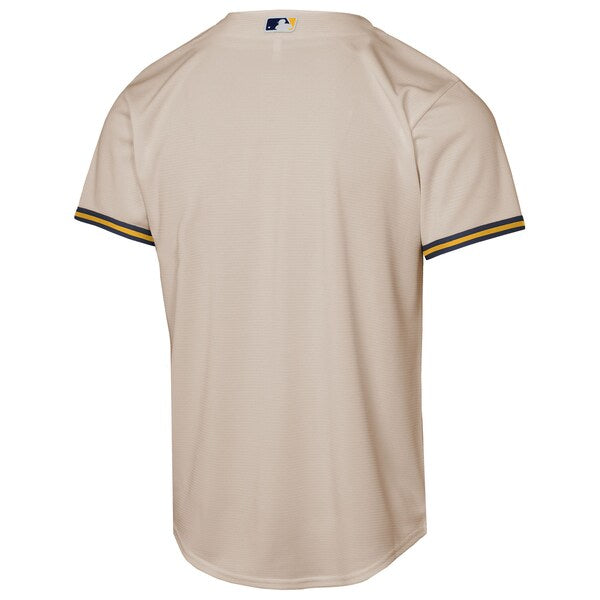 Milwaukee Brewers Nike Youth Home Replica Jersey - Cream