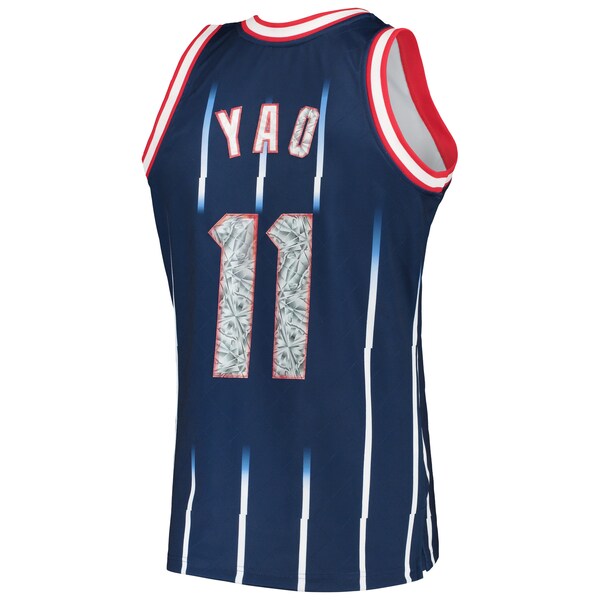 Yao Ming Houston Rockets 2002/03 Hardwood Classics NBA 75th Anniversary Diamond Swingman Jersey - Navy