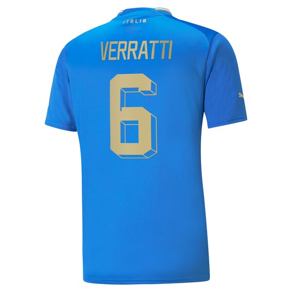 Marco Verratti Italy National Team Puma 2022/23 Home Replica Player Jersey - Blue