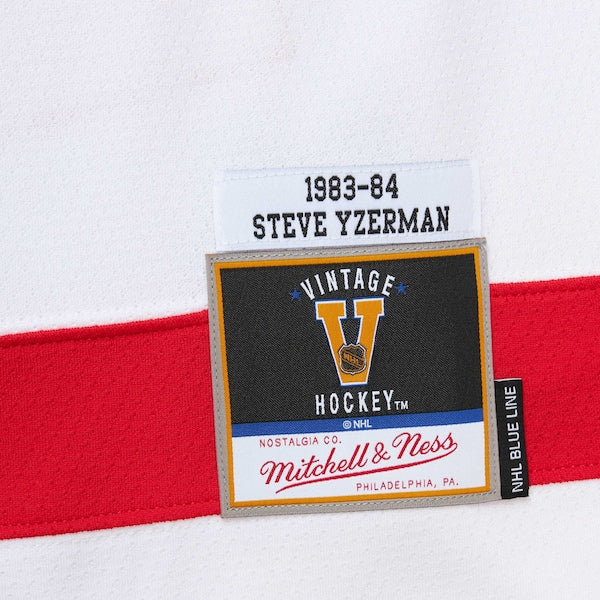 Steve Yzerman Detroit Red Wings  1983/84 Blue Line Player Jersey - White