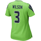 Russell Wilson Seattle Seahawks Nike Women's Alternate Game Jersey - Neon Green/Navy