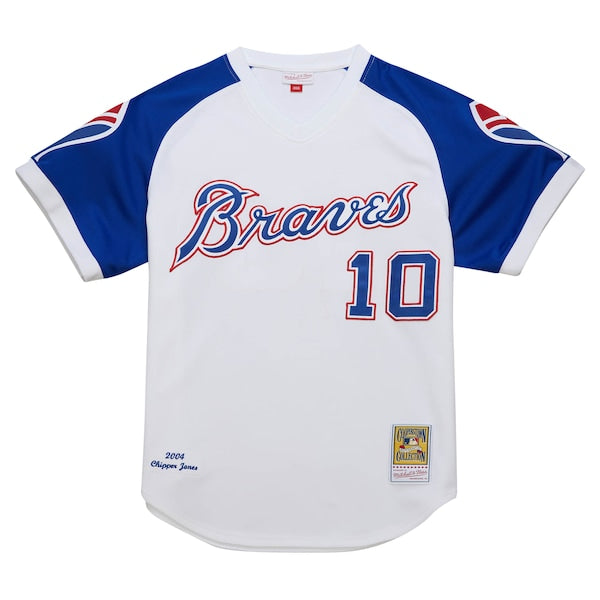 Chipper Jones Atlanta Braves 2004 Cooperstown Collection Authentic Throwback Jersey - White