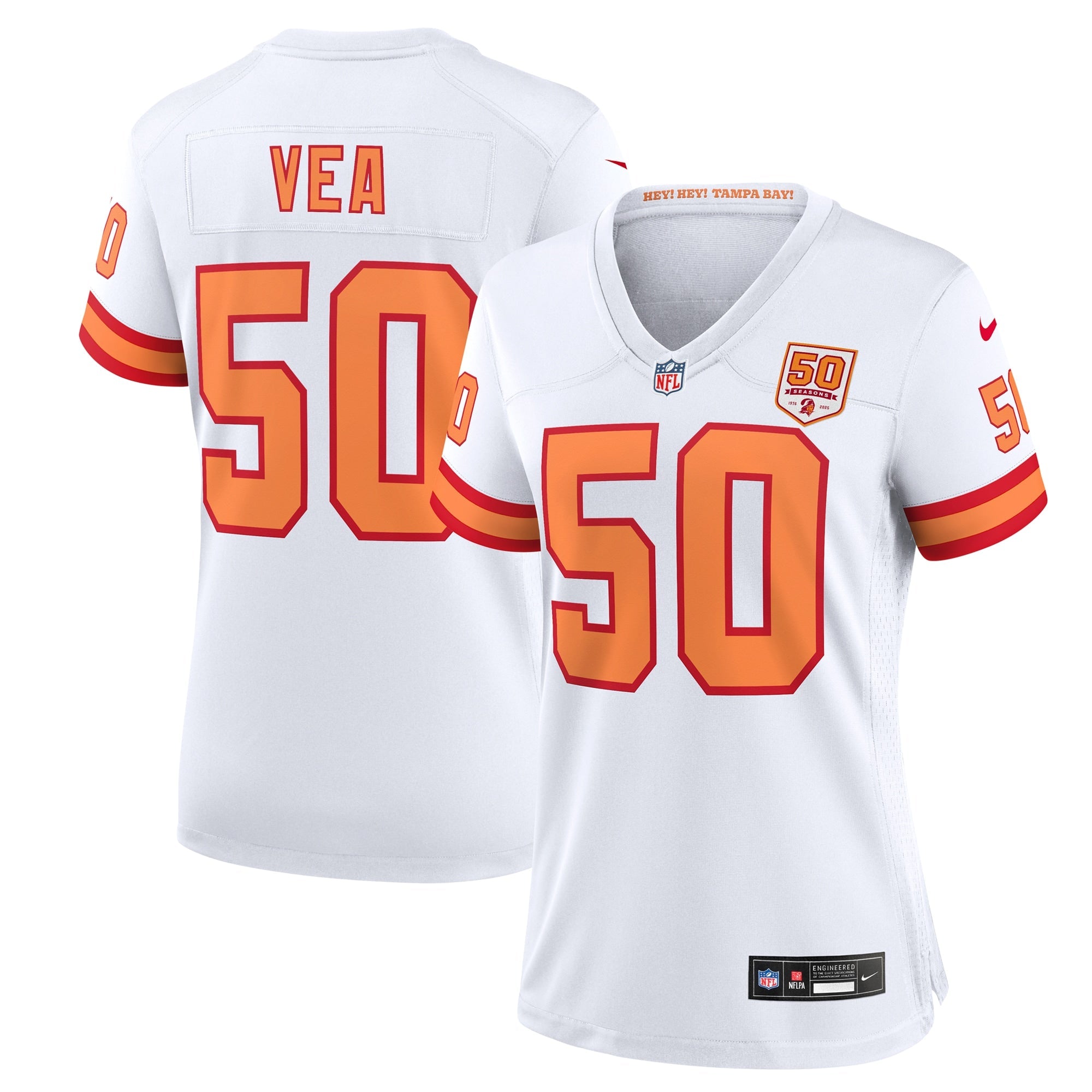 Vita Vea Tampa Bay Buccaneers Nike Women's 50th Season Team Game Jersey - Red/White