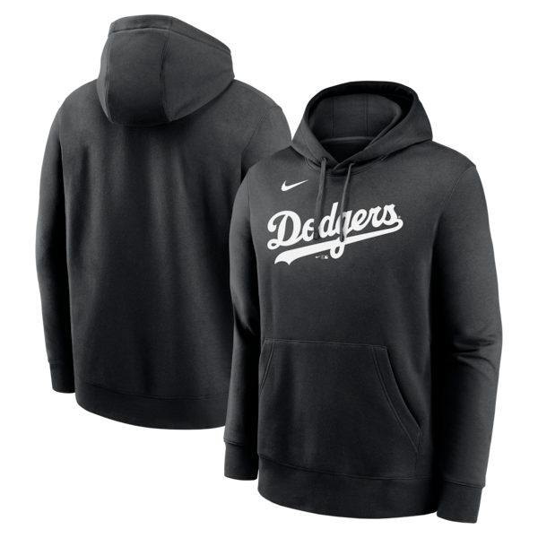 Los Angeles Dodgers Nike Logo Club Fleece Hoodie - Black