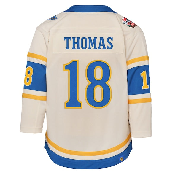 Robert Thomas St. Louis Blues Youth 2025 NHL Winter Classic Premier Player Jersey - Cream