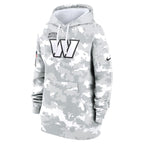 Washington Commanders Nike Women's 2024 Salute To Service Club Fleece Pullover Hoodie - Arctic Camo