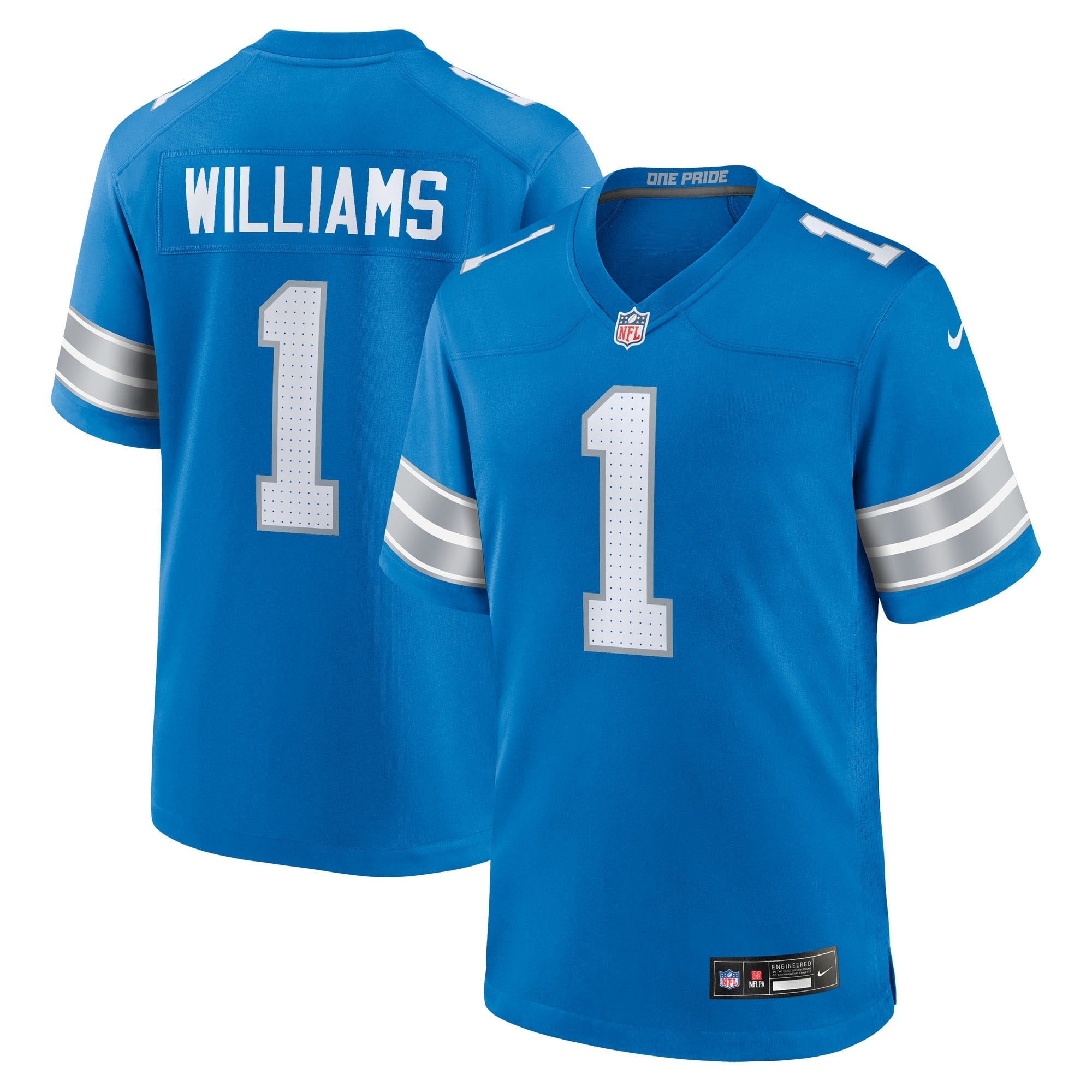 Jameson Williams Detroit Lions Nike 2nd Alternate Game Player Jersey - Black/Blue