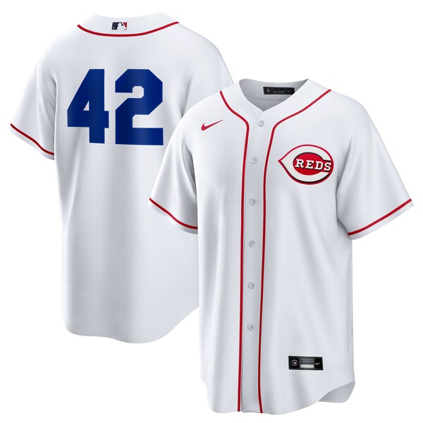 Cincinnati Reds Nike Home  2025 Jackie Robinson Day Replica Jersey - White