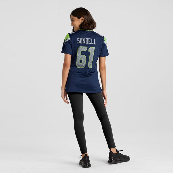 Jalen Sundell Seattle Seahawks Nike Women's Team Game Jersey -  College Navy