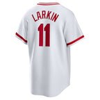 Barry Larkin Cincinnati Reds Nike Home Cooperstown Collection Player Jersey - White