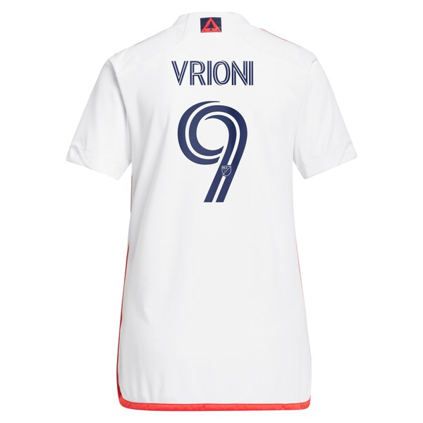 Giacomo Vrioni New England Revolution adidas Women's 2024 Defiance Replica Jersey - White
