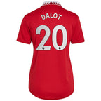 Diogo Dalot Manchester United adidas Women's 2022/23 Home Replica Player Jersey - Red