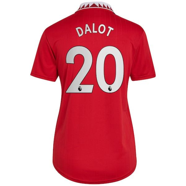 Diogo Dalot Manchester United adidas Women's 2022/23 Home Replica Player Jersey - Red