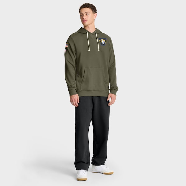 Los Angeles Rams Nike 2025 Salute to Service Sideline Standard Issue Dri-FIT Hoodie - Olive