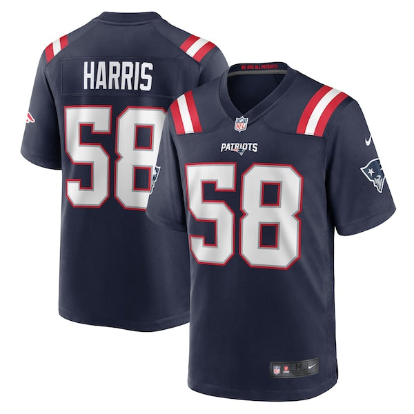 Marcus Harris New England Patriots Nike Team Game Jersey -  Navy