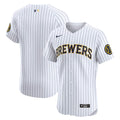 Milwaukee Brewers Nike Alternate Vapor Premier Elite Patch Jersey - White