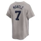 Mickey Mantle New York Yankees Nike Throwback Cooperstown Collection Limited Jersey - Gray