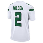 Zach Wilson New York Jets Nike White Game Jersey - White/Black/Green
