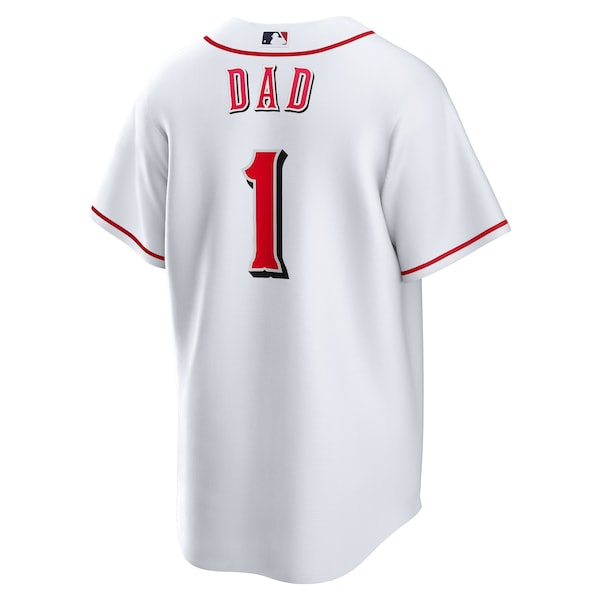 Cincinnati Reds Nike #1 Dad Home Replica Jersey - White