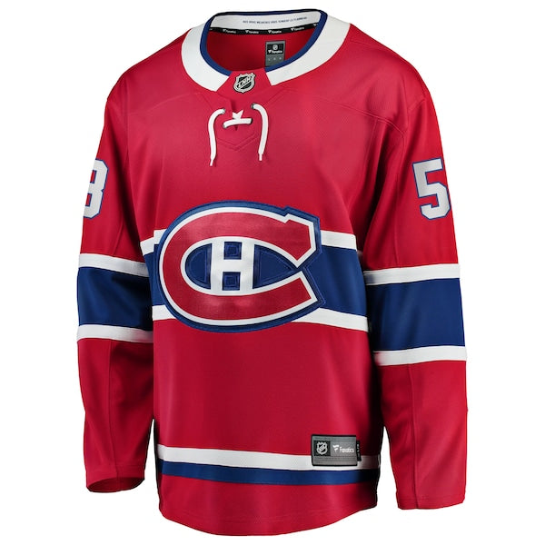 Noah Dobson Montreal Canadiens  Home Breakaway Jersey - Red